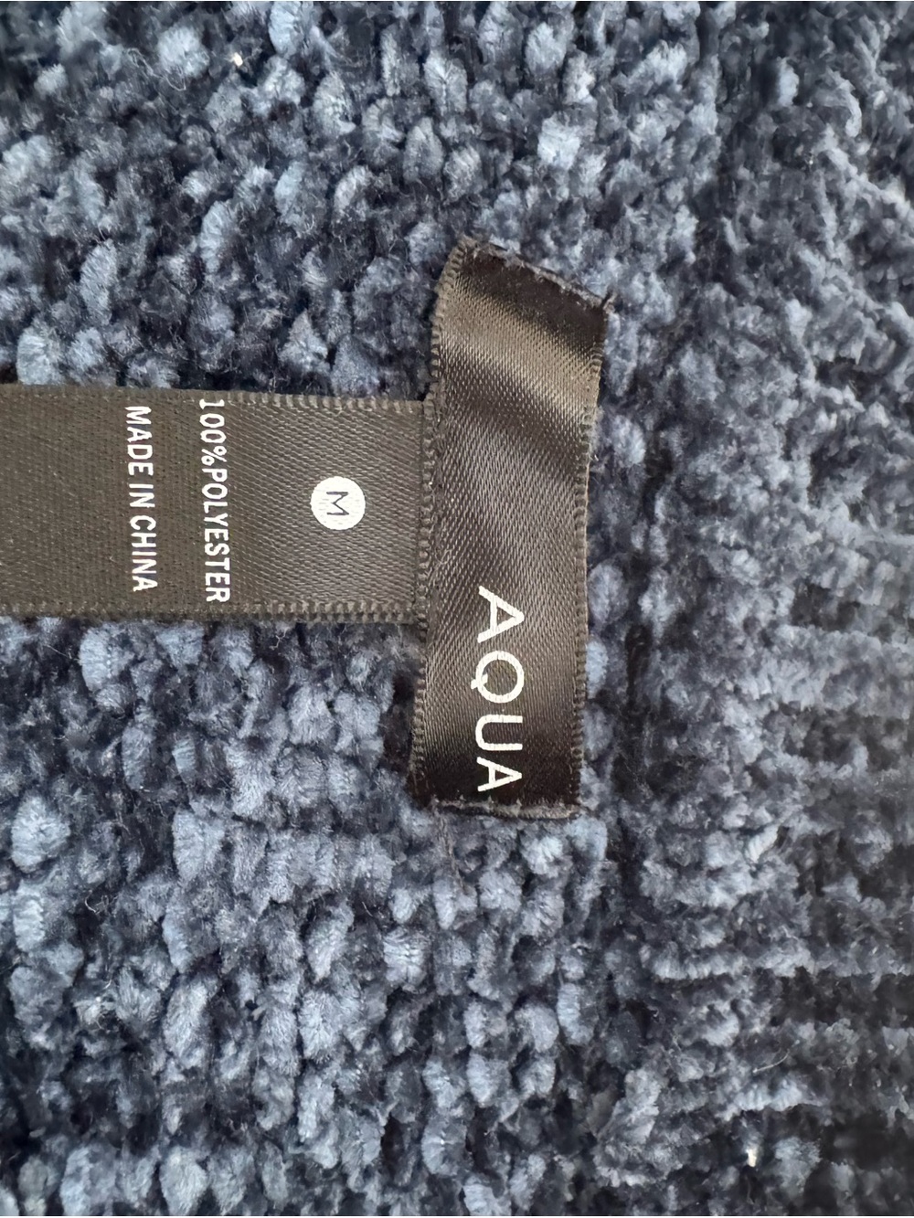 Aqua Navy Chenille Sweater